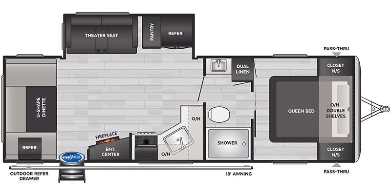 2023 KEYSTONE SPRINGDALE 256RDWE, , floor-plans-day image number 0